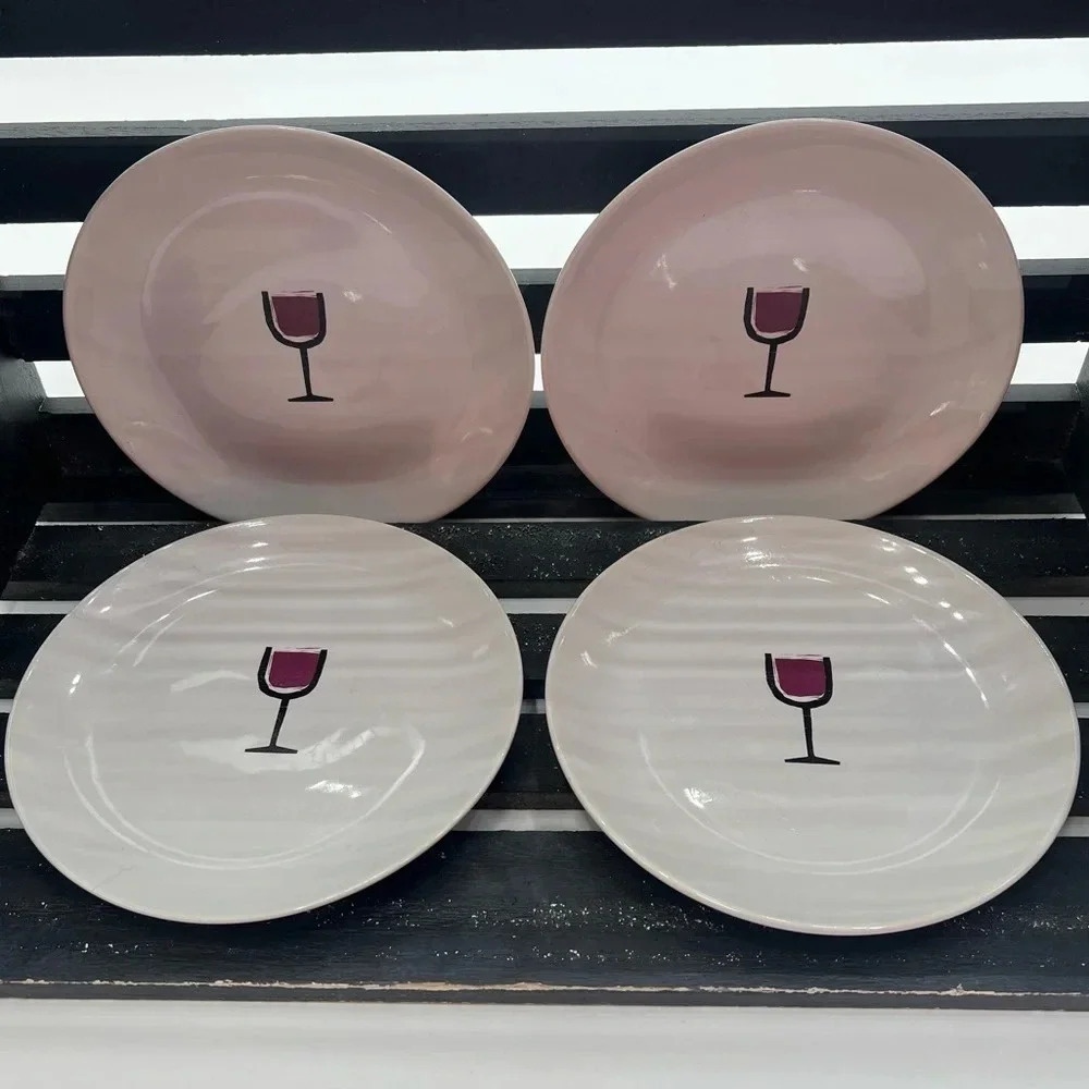 Set of 4 DISNEY EPCOT Utensil- Dessert‎ Plates Food & Wine Festival 2012